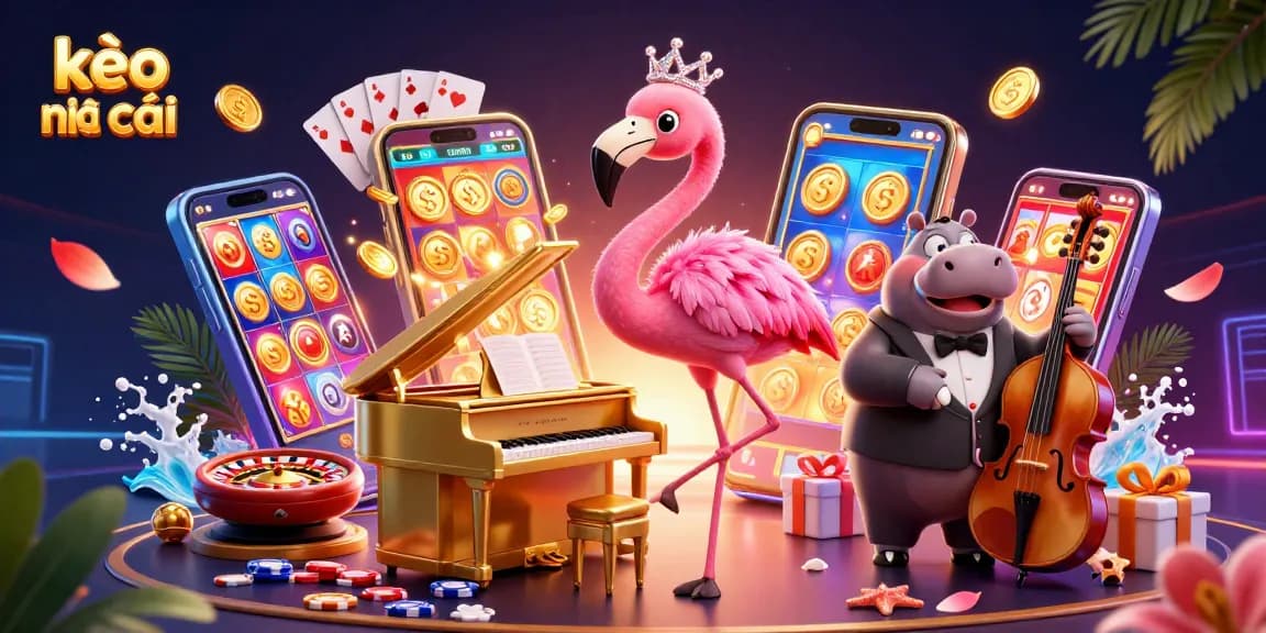 Engage with kèo nhà cái thrills, enjoying vibrant slot games and lively casino characters.