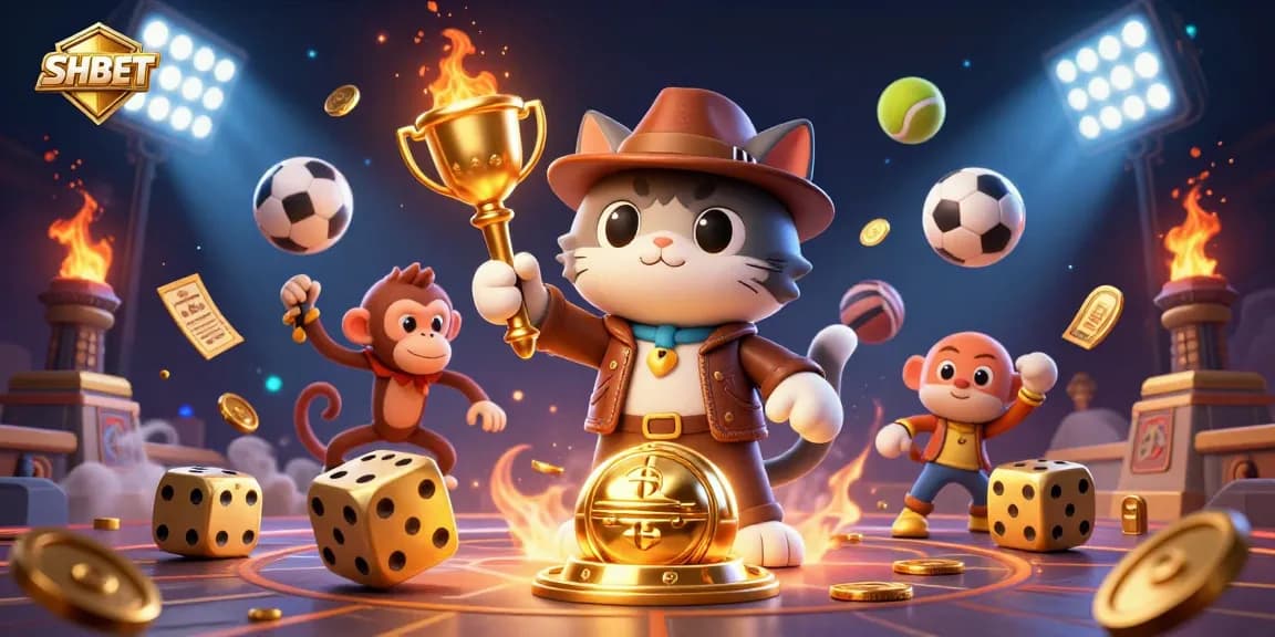 Experience thrilling gaming at SHBET with a rich, dynamic casino illustration showcasing adventure and excitement.
