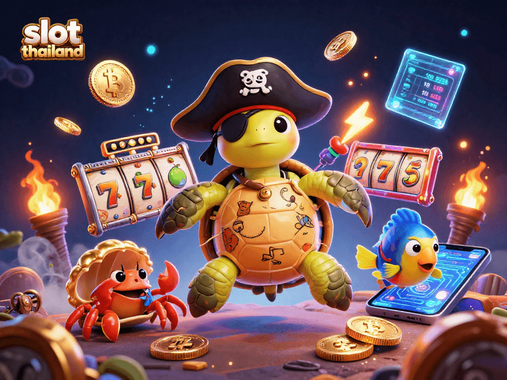 Win big with slot thailand in this vibrant, detailed casino-themed illustration.