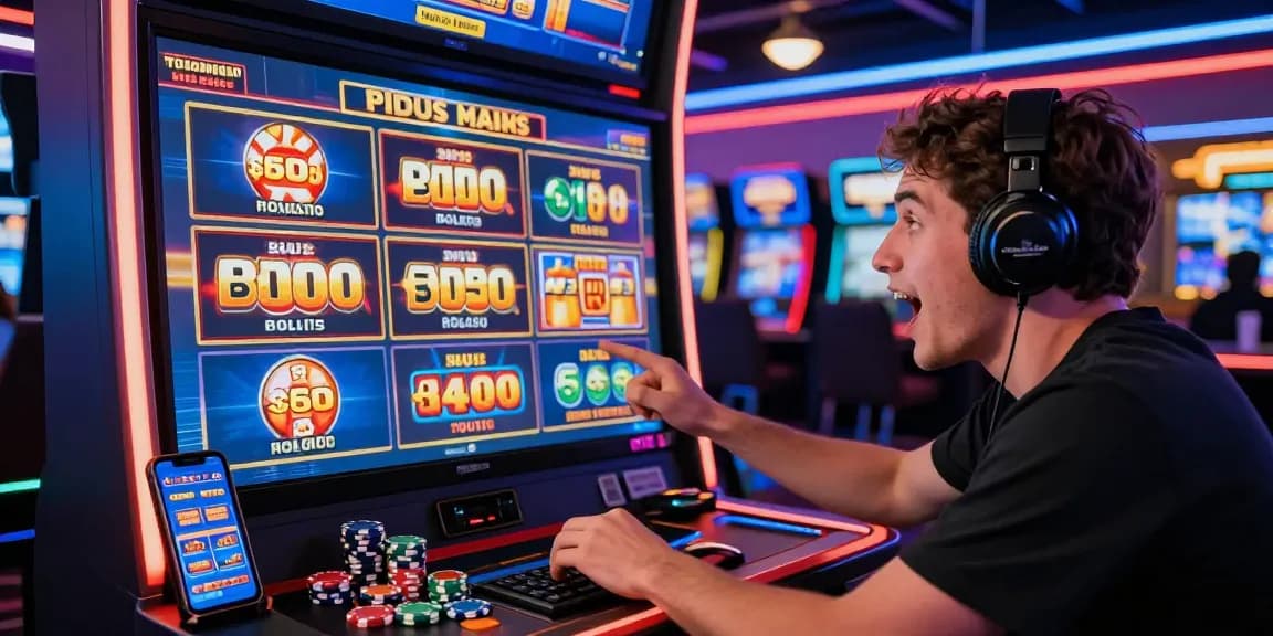 Player enjoying bonus buy slots at a vibrant online casino with engaging gameplay.