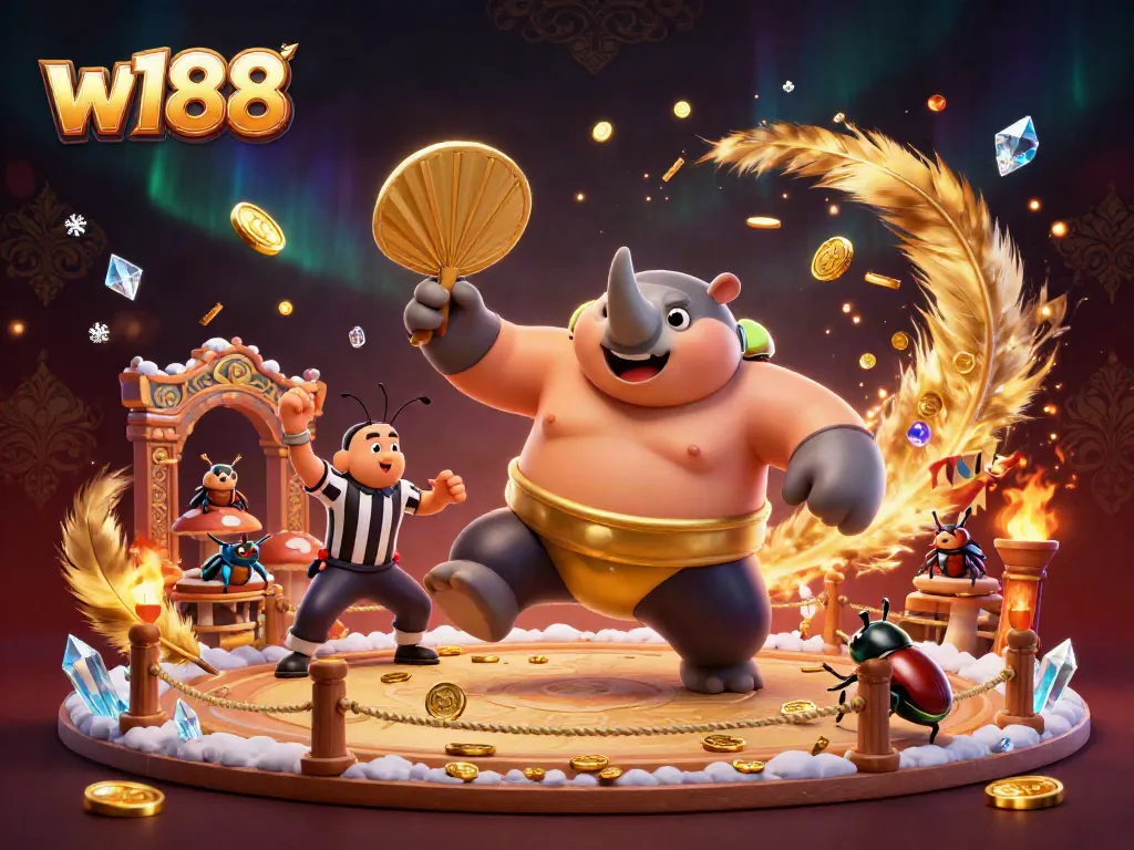 Experience thrilling games at w188 with a champion beetle in a lively betting arena.