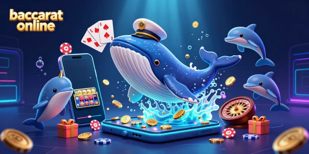 Play baccarat online with vibrant cartoon characters in a magical underwater casino scene.