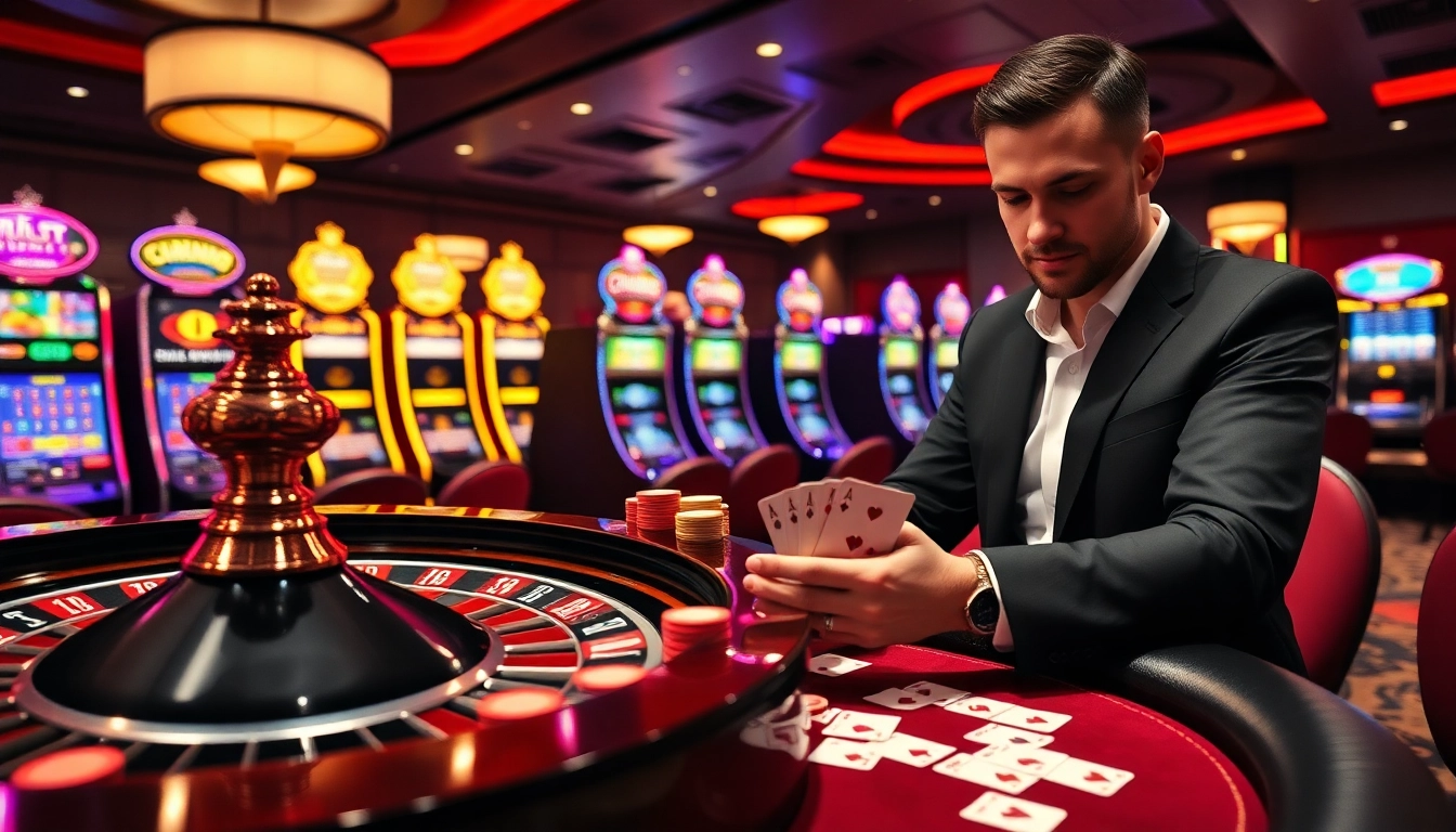 Experience thrilling play at LC88 with engaging casino tables and vibrant slot machines.