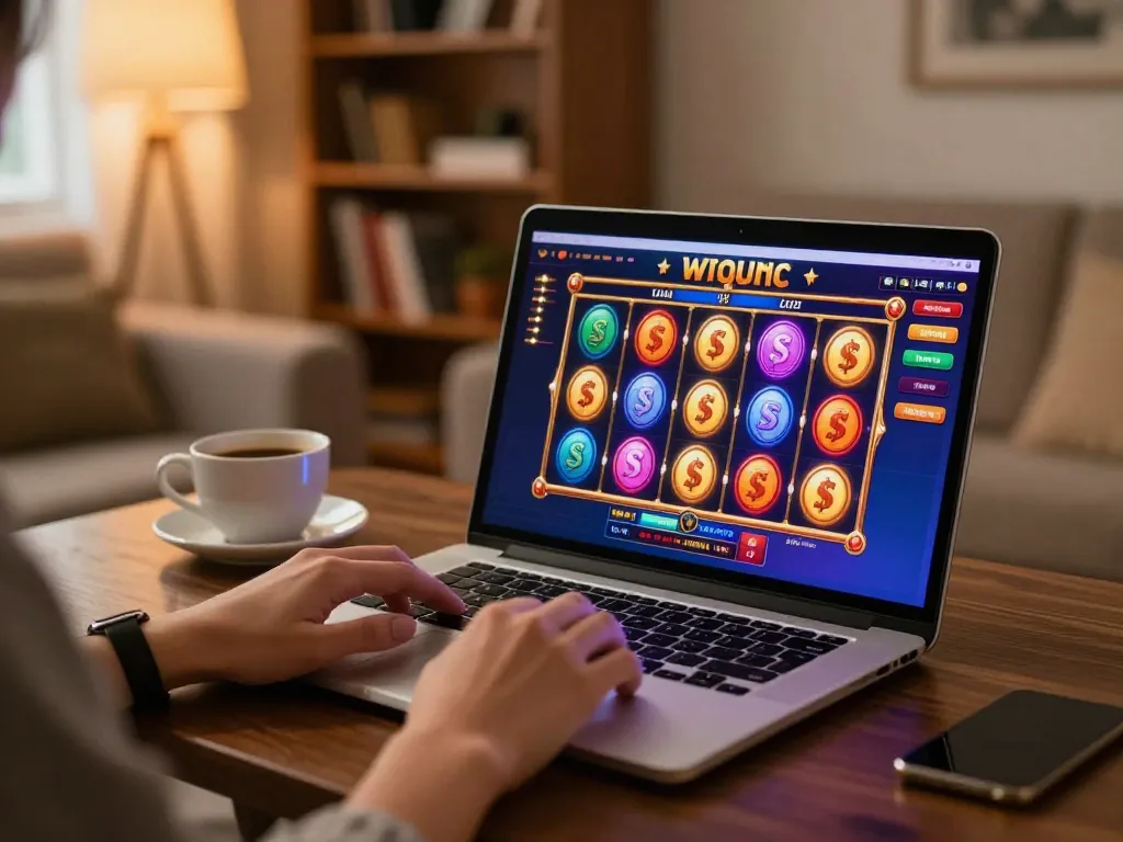 Experience thrilling gameplay at a link gacor online casino with vibrant slots and cozy ambiance.