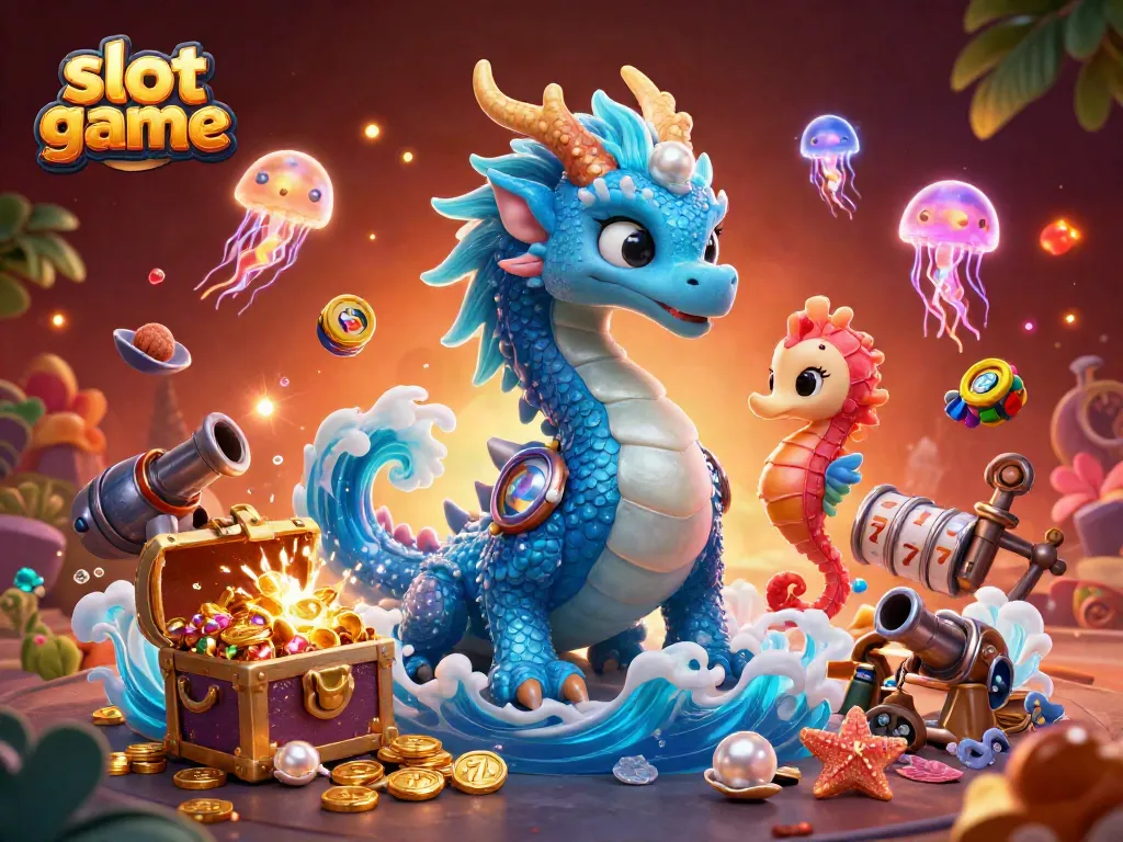 Experience excitement with a vibrant slot game featuring mystical creatures and gold treasures.