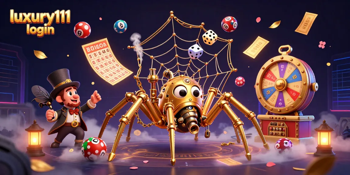Experience the excitement of luxury111 login with a captivating gaming adventure illustration.