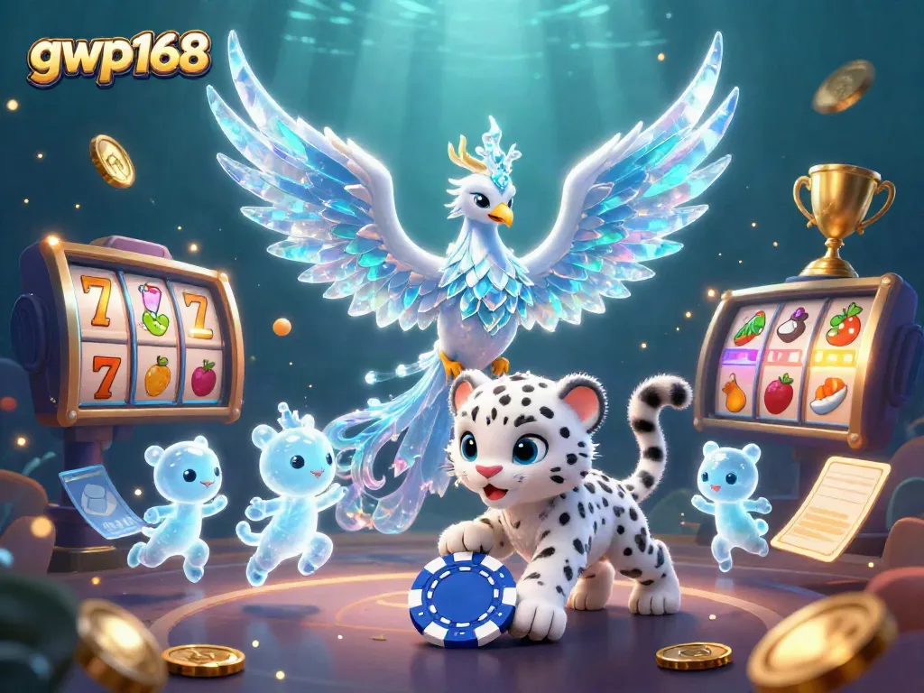 GWP168 merayakan kemenangan besar di kasino digital dengan slot gacor dan simbol keberuntungan.