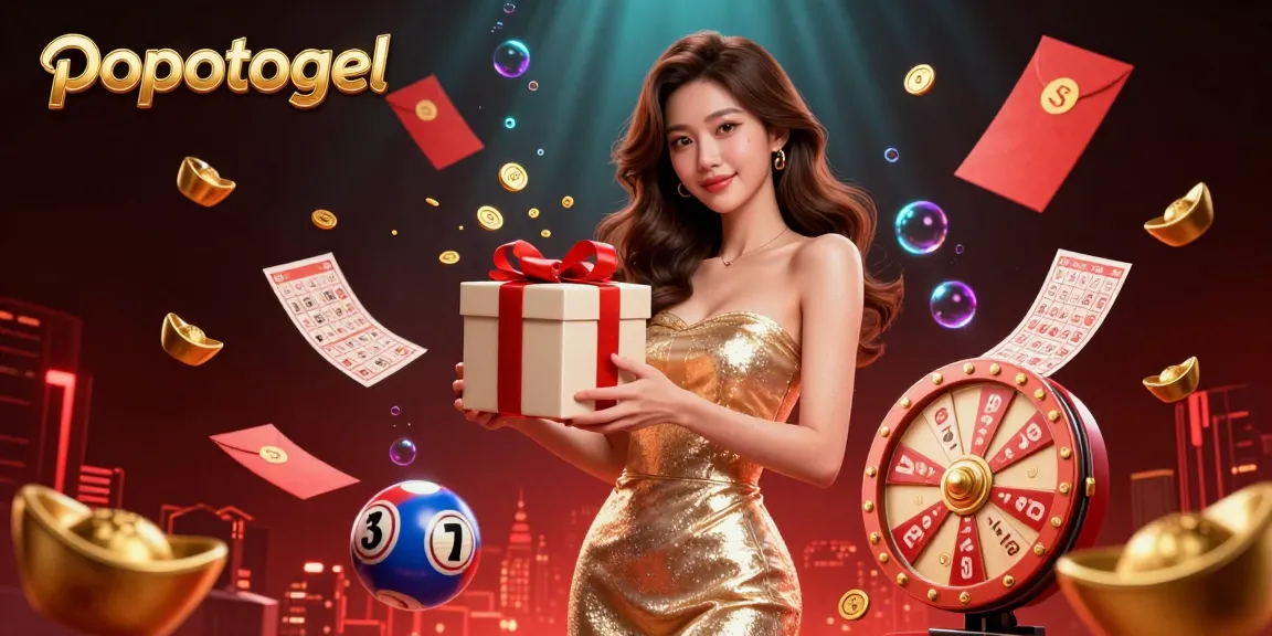 Engage in popotogel with a festive Lunar New Year scene full of lottery excitement and winning opportunities.