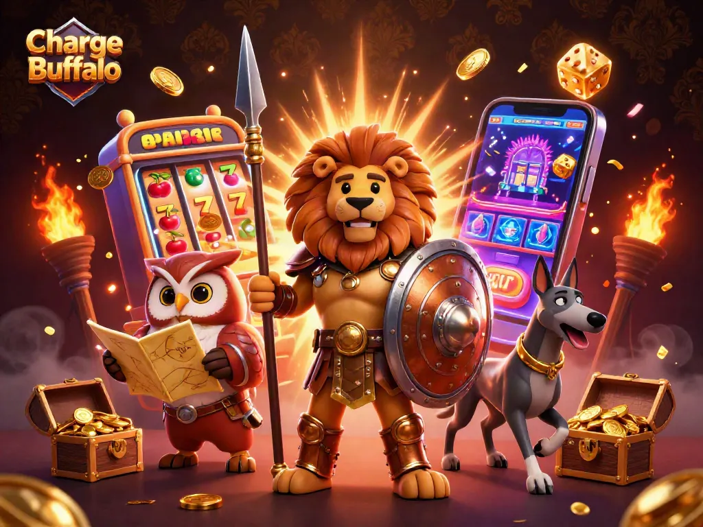 หมุนสล็อต Charge Buffalo ในภาพ 3D ที่เต็มไปด้วยความสนุก ตื่นเต้น และชัยชนะจากเกมคาสิโน!