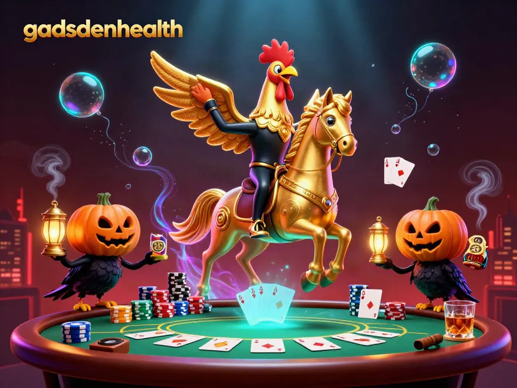 Gadsdenhealth menghadirkan suasana kasino dengan ayam jantan emas dan para karen teman.