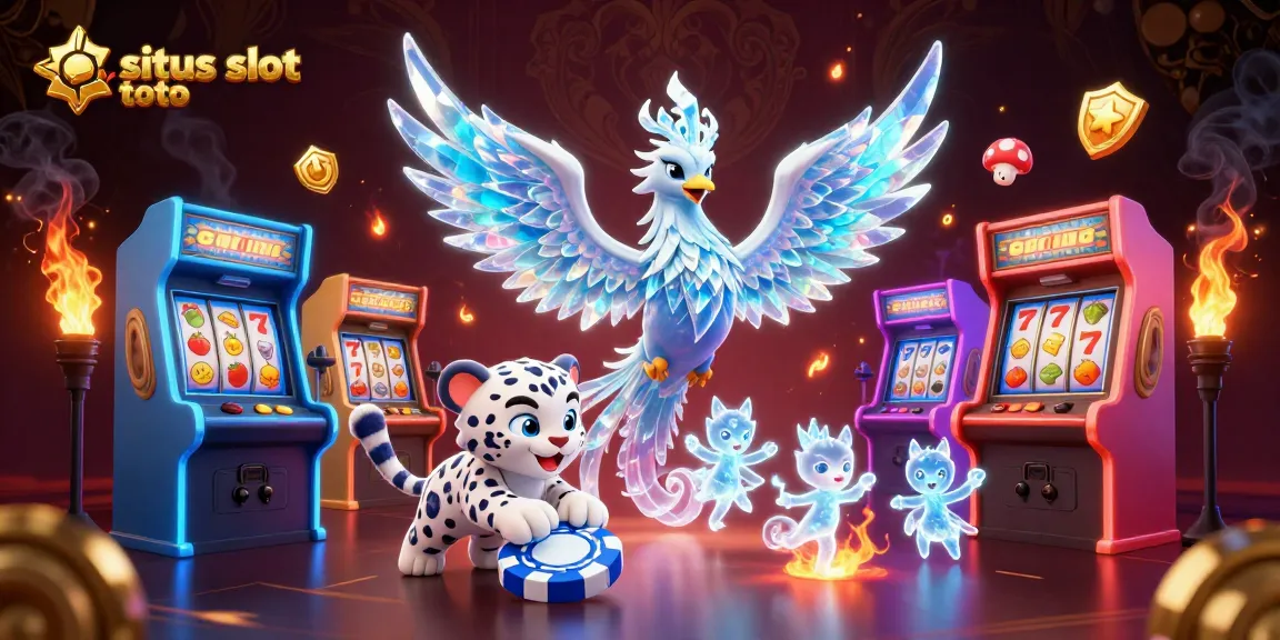 Engage in exciting situs slot toto gameplay featuring vibrant 3D characters, casino elements, and prismatic effects.