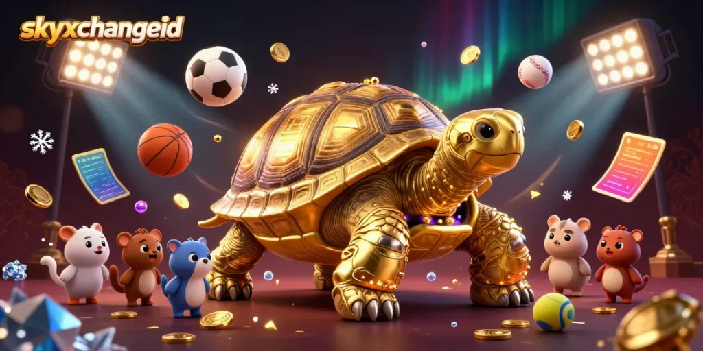 Experience the thrill of sports betting with skyxchangeid in this captivating 3D illustration.