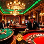 Cue an engaging casino ambiance with intense players at roulette and poker tables.