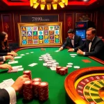 Engaging casino atmosphere featuring 789win com logo, vibrant poker and slot games in action.