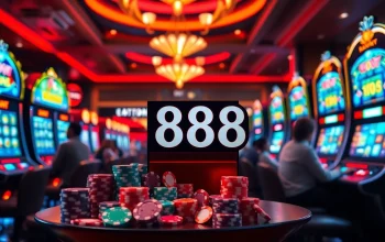 Experience thrill with slot88 as players engage with vibrant slot machines and poker chips.