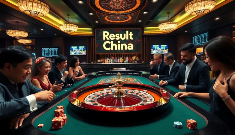 Experience the thrill of gambling with our Result China updates at an upscale casino roulette table.