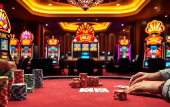 Pahala4d poker face showdown with vibrant chips and luxurious casino ambiance.