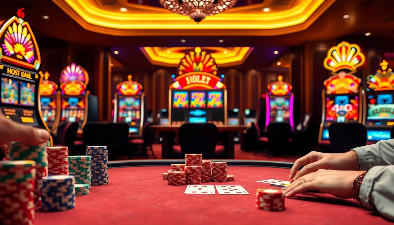 Pahala4d poker face showdown with vibrant chips and luxurious casino ambiance.