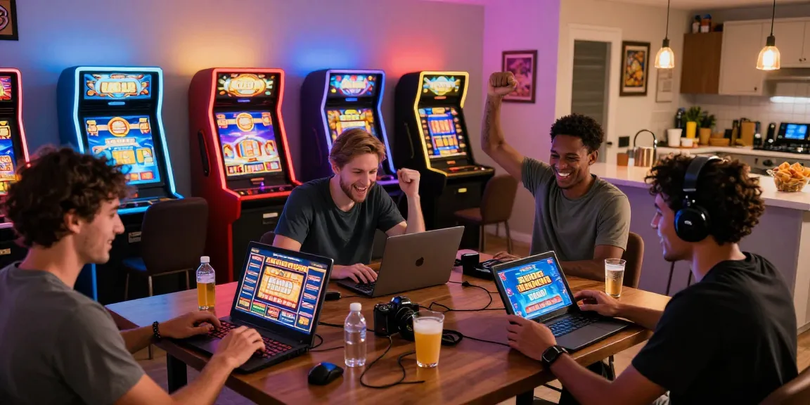 Engaged players enjoying bonus buy slots at chagency.co.uk in a lively gaming environment.